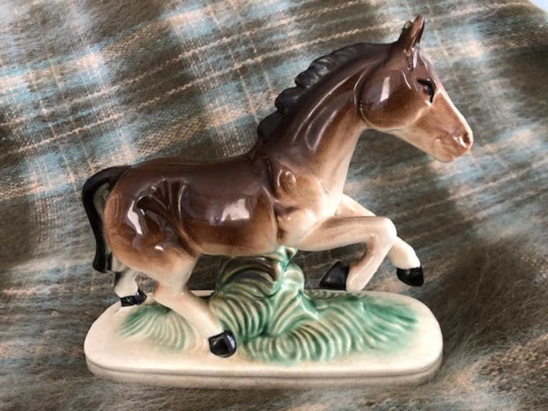 Nippon Yoko Boeki Prancing Horse Sculpture, MCM Ceramic Figurine ...