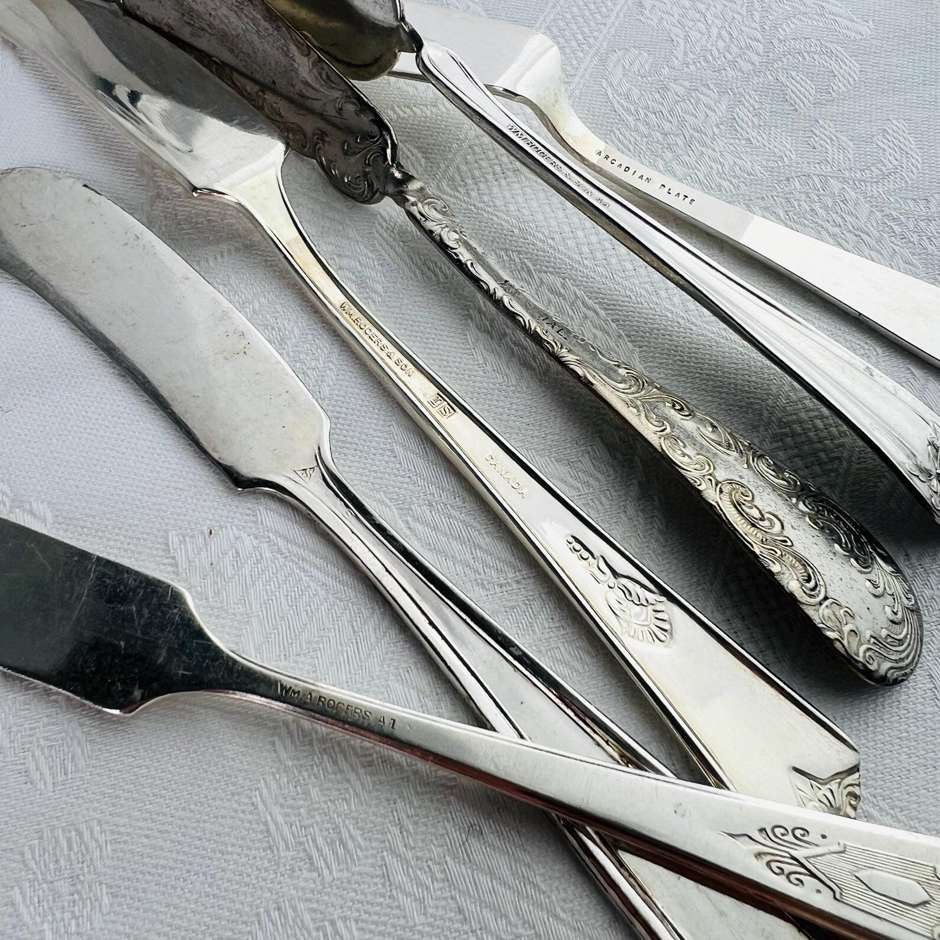 Antique Silver Plate Master Butter Knife, Wm Rogers & Sons, 1910s