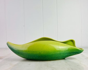 Vintage Beauceware Planter: Avocado Green Ceramic, Mid Century Decor