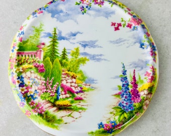 Dessous de plat ancien rare des années 1930 Royal Albert Kentish Rockery, Bone China, fabriqué en Angleterre, vaisselle vintage, cadeau pour maman