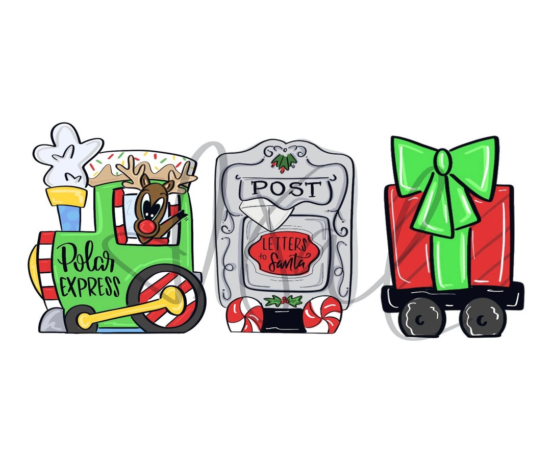 Christmas Train *TEMPLATE* Door Hanger Yard Art Etsy Christmas Train *TEMPLATE* Door Hanger Yard Art Etsy