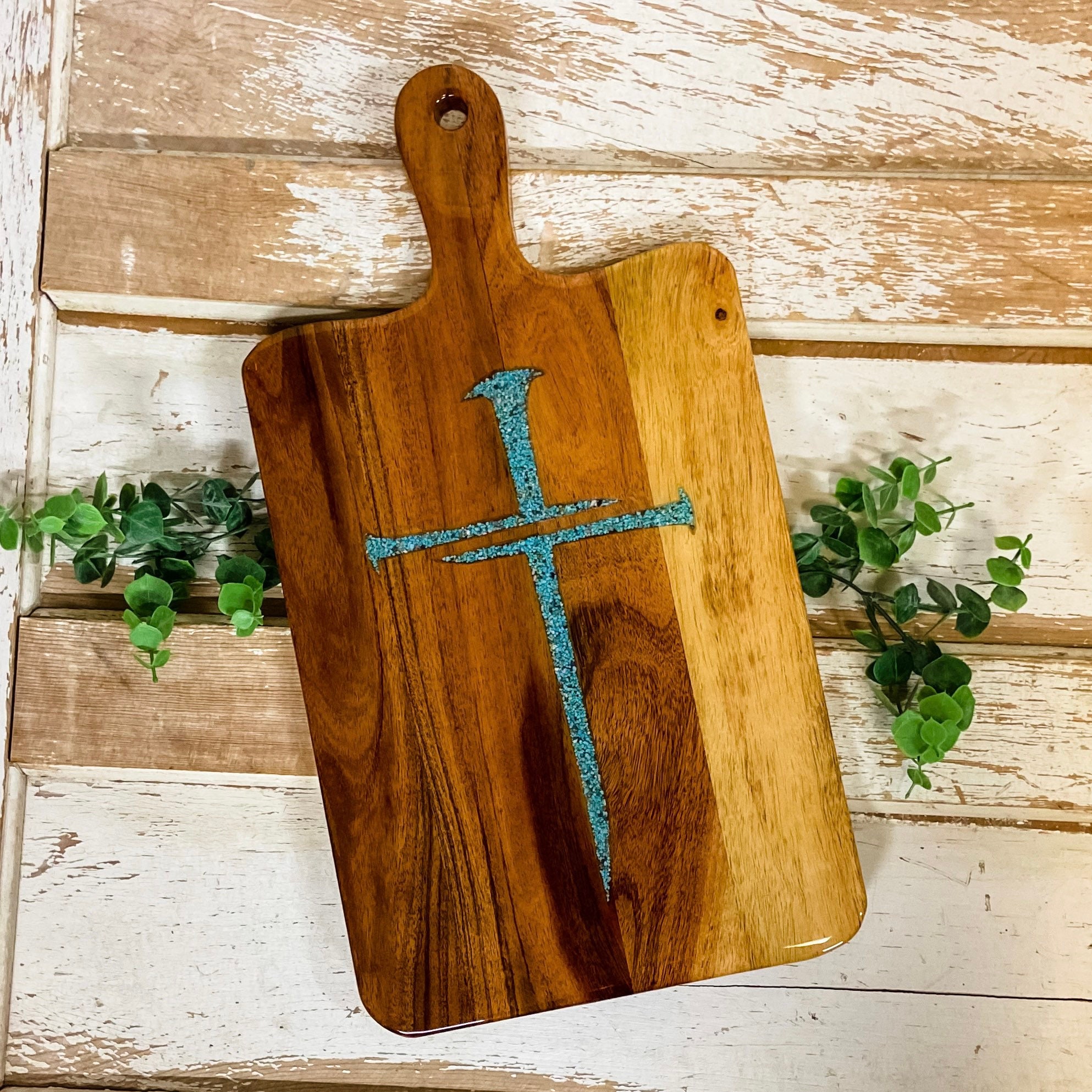 Woven Wooden Cross Cutting Board 