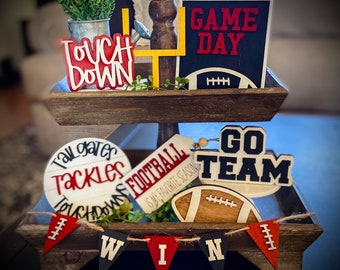 Football Tiered Tray Set | NFL | Decorative tray