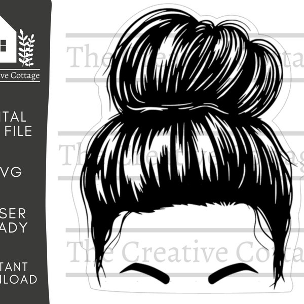 Scrunchie Headband Messy Bun Display | SVG | Shop Display