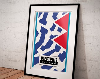 Memphis Milano poster, wall decor, original print, postmodern art, print poster catalog memphis furniture, classic graphic design, memphis