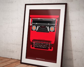 Olivetti Valentine Poster, Typewriter Olivetti, Ettore Sottsass