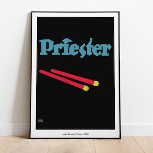 Impresión PRIESTER de Lucian Bernhard, arte para pared, póster original, historia del arte, clásicos del diseño, diseño carteles, Sachplakat