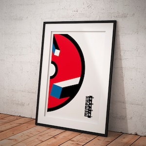 Memphis Milano Poster, Wanddekoration, Originalgemälde, postmoderne Kunst, Memphis Möbelkatalog Posterdruck, klassisches Design