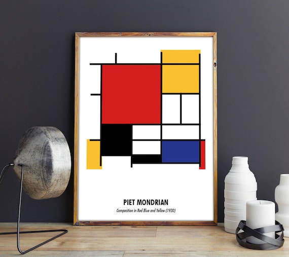 Piet Mondrian Print, Wall Art, Original Poster, Modern Art, Art