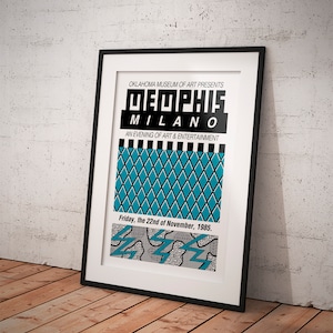 Memphis Milano poster, wall decor, original print, postmodern art, print poster memphis furniture, classic graphic design, classic memphis