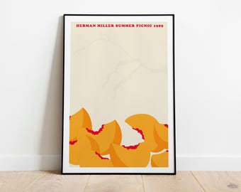 Herman Miller SUMMER PICNIC print, wall art, original poster, art history, design classics, poster design, pop art