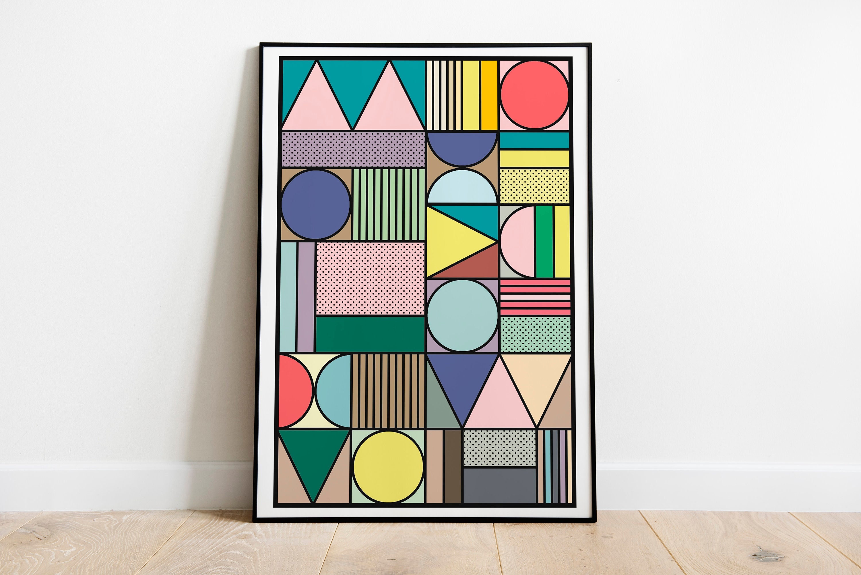 アート・デザイン・音楽 From Matt Black to Memphis Abstract 80s memphis pop art style graphics