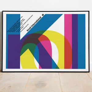 Impresión KNOLL textiles de Massimo Vignelli, arte para pared, póster original, historia del arte, clásicos del diseño, diseño carteles