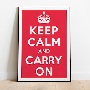 Impresión KEEP CALM and Carry on, arte para pared, póster original, historia del arte, clásicos del diseño, diseño carteles, pop art, 1939