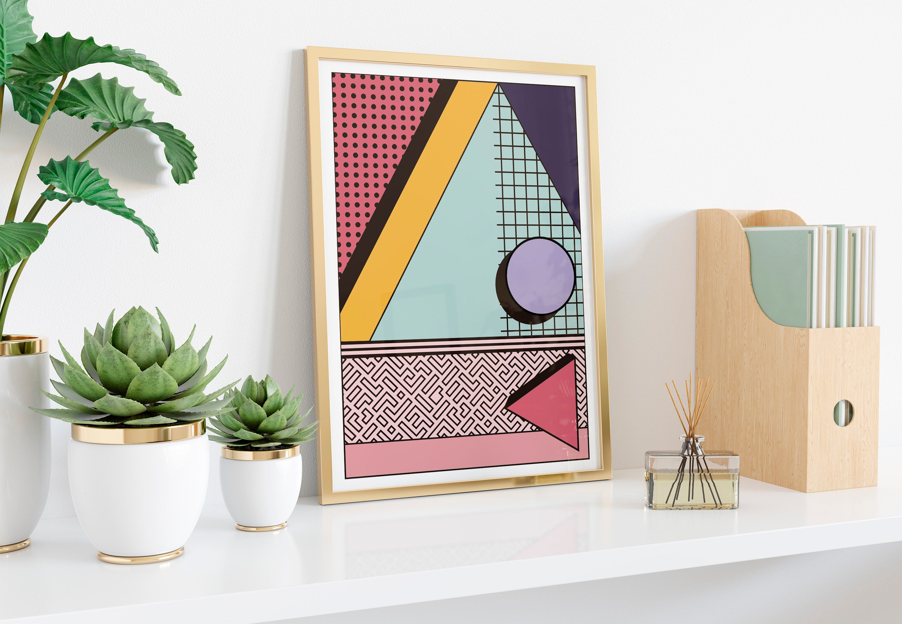MEMPHIS Milano Geometric Art, Geometric Print, 80's style art, 80's print, Abstract Print, Colorful Wall Art, Abstract Wall Art, decor