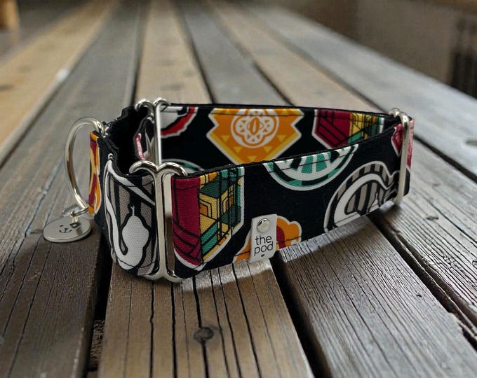 Demon Slayer Icons Black | Martingale Collar Greyhound - Whippet - Italian greyhound