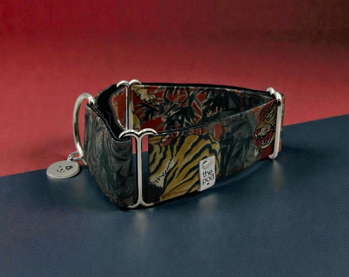 Japanese Tiger Ruby  | Martingale Collar Greyhound - Whippet - Italian greyhound