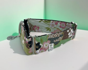 Japanese Kimono Green/Brown | Martingale Collar Greyhound - Whippet - Italian greyhound