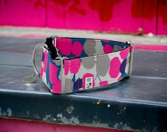 Fluro Pink Splash | Martingale Collar Greyhound - Whippet - Italian greyhound