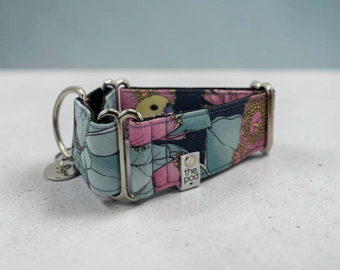 Aussie Native Floral Rosella / Greyhound - Whippet - Italian Greyhound Martingale Collar