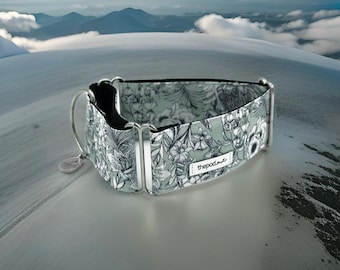 The Scenic Route - Flora & Fauna Green | Martingale Collar LIMITED STOCK / Greyhound - Whippet - Italian greyhound