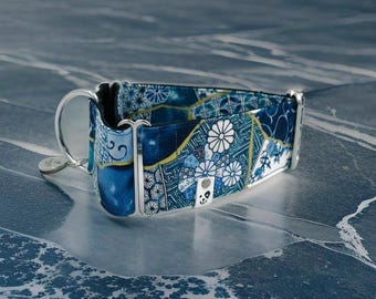Blue Japanese Kimono | Martingale Collar Greyhound - Whippet - Italian greyhound