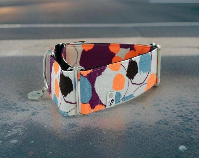 Fluro Orange Splash | Martingale Collar Greyhound - Whippet - Italian greyhound