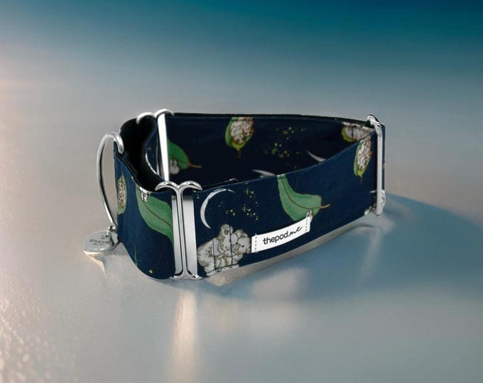 Good Night Gumnut Babies / Greyhound - Whippet - Italian Greyhound Martingale Collar