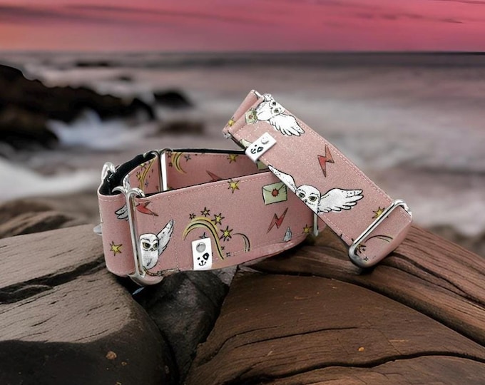 Harry Potter Hedwig / Greyhound - Whippet - Italian Greyhound Martingale Collar
