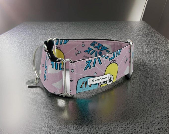 Simpsons Mr. Sparkle / Greyhound - Whippet - Italian Greyhound Martingale Collar