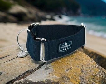 Denim -Marine Collection- Martingale Collar / Greyhound - Whippet - Italian greyhound
