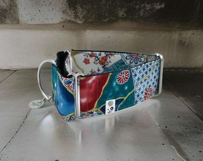 Red Japanese Kimono | Martingale Collar Greyhound - Whippet - Italian greyhound