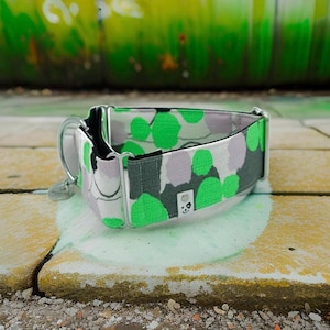 Fluro Green Splash | Martingale Collar Greyhound - Whippet - Italian greyhound