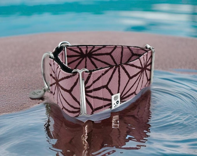 Traditional Japanese Texture Demon Slayer Nezuko | Martingale Collar Greyhound - Whippet - Italian greyhound