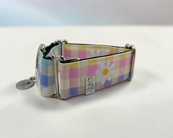 Colorful Tartan / Greyhound - Whippet - Italian Greyhound Martingale Collar