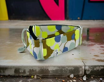 Fluro Yellow Splash | Martingale Collar Greyhound - Whippet - Italian greyhound