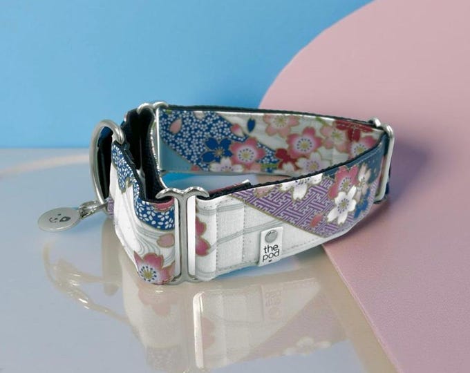 Japanese Kimono Blue/White | Martingale Collar Greyhound - Whippet - Italian greyhound