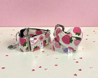 Strawberry Milk Cream / Greyhound - Whippet - Italian Greyhound Martingale Collar