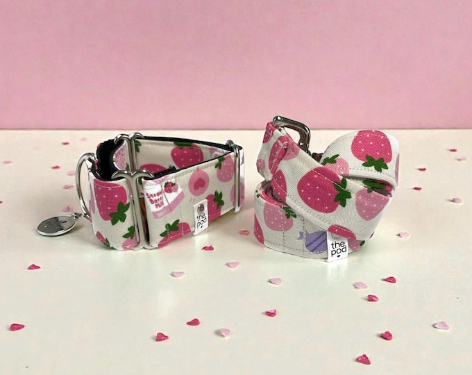 Strawberry Milk Cream / Greyhound - Whippet - Italian Greyhound Martingale Collar