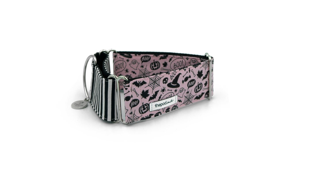 Halloween Pink Martingale Collar / Greyhound Whippet Etsy