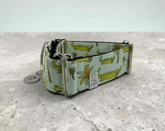 Crocs in Paradise / Greyhound - Whippet - Italian Greyhound Martingale Collar