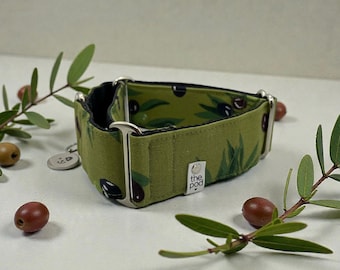 Olive on Moss | Martingale Collar Greyhound - Whippet - Italian greyhound