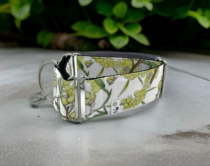 Yellow Gumnut Babies - by Mel Gibbs / Greyhound - Whippet - Italian Greyhound Martingale Collar