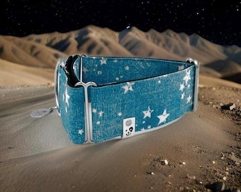 Bright Night Sky (Denim style) | Martingale Collar Greyhound - Whippet - Italian greyhound