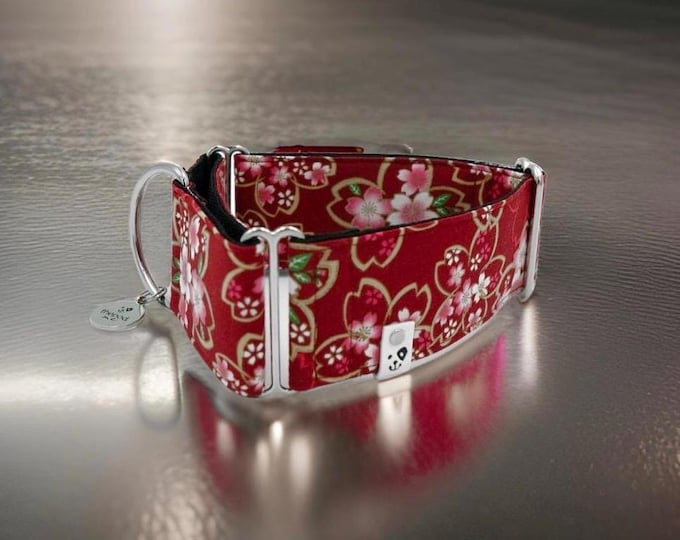 Pop Sakura Red | Martingale Collar Greyhound - Whippet - Italian greyhound
