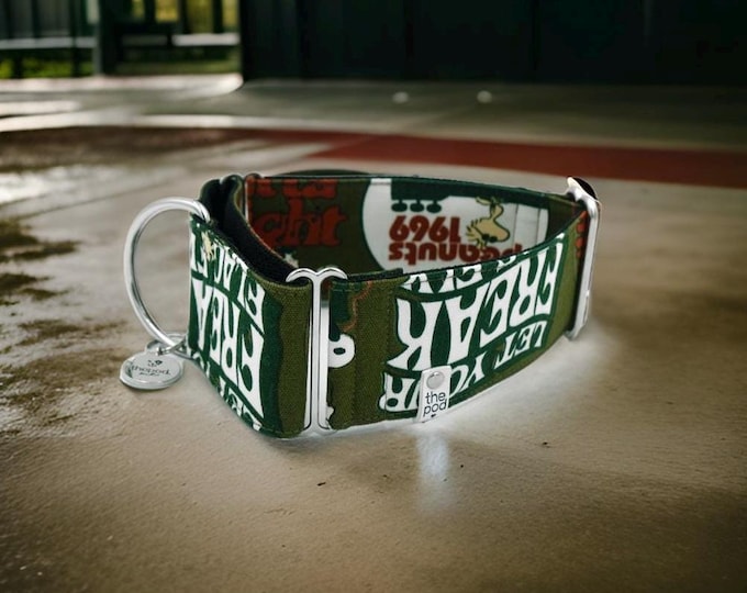 Snoopy Peanuts Friends - Kharki / Greyhound - Whippet - Italian Greyhound Martingale Collar