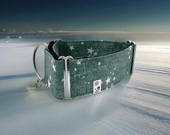 Cloudy Night Sky (Denim style) | Martingale Collar Greyhound - Whippet - Italian greyhound