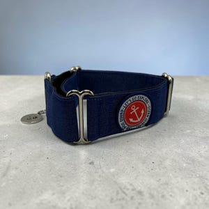 Denim Blue Martingale Collar / Greyhound - Whippet - Italian greyhound