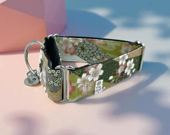 Japanese Kimono Pink/Brown | Martingale Collar Greyhound - Whippet - Italian greyhound