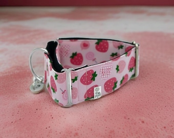 Strawberry Milk Pink / Greyhound - Whippet - Italian Greyhound Martingale Collar